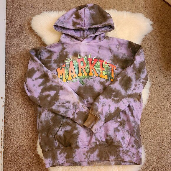 Market Herbal Remedy Tie-Dye Hoodie - Size Large - Picture 1 of 6